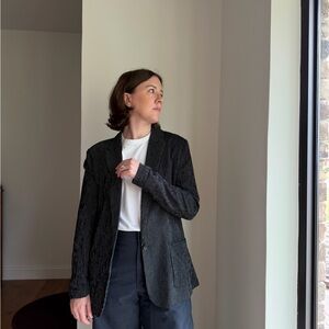 H&M Black Pin-Striped Blazer